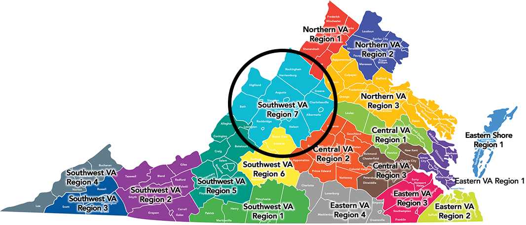 SW VA Region 7 LDPC Meeting Map